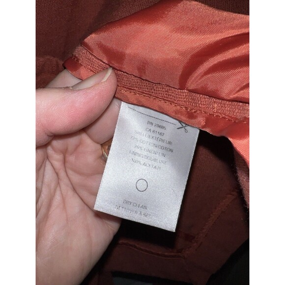 Pendleton Blazer Womens 14 Linen Blend Orange Preppy Corpcore Minimalist Jacket - Picture 6 of 8